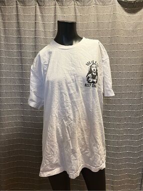 Linda Finegold God Is A Lie, Keep Sinning Assholes Live Forever Tee